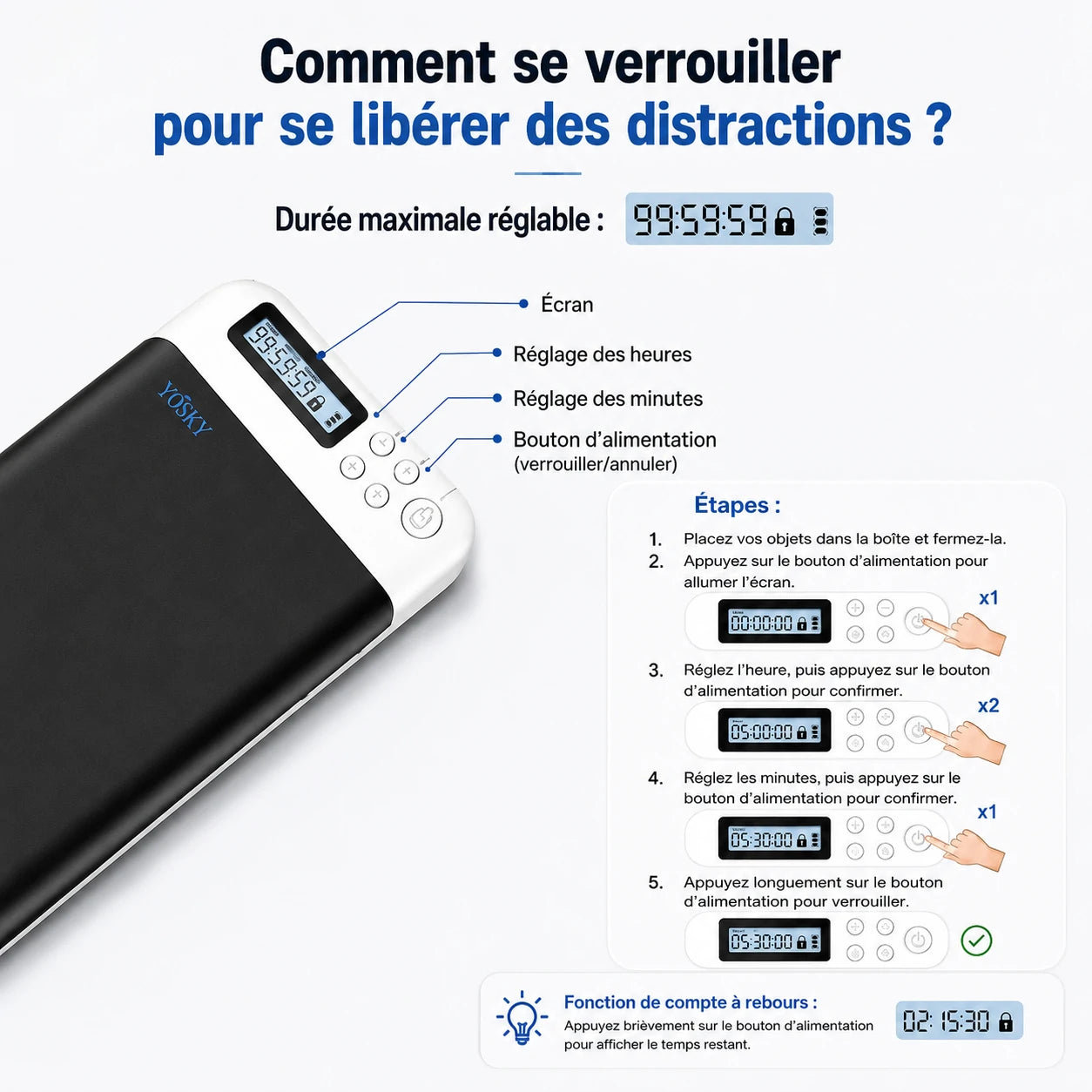 𝐁𝐨î𝐭𝐞 𝐀𝐧𝐭𝐢-𝐃𝐢𝐬𝐭𝐫𝐚𝐜𝐭𝐢𝐨𝐧 à 𝐌𝐢𝐧𝐮𝐭𝐞𝐮𝐫 - 𝐑𝐞𝐩𝐫𝐞𝐧𝐝𝐬 𝐥𝐞 𝐂𝐨𝐧𝐭𝐫ô𝐥𝐞